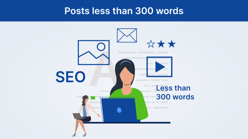 image representing posts with less than 300 words of content