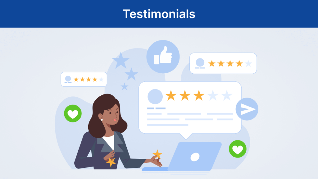 backlinks via testimonials